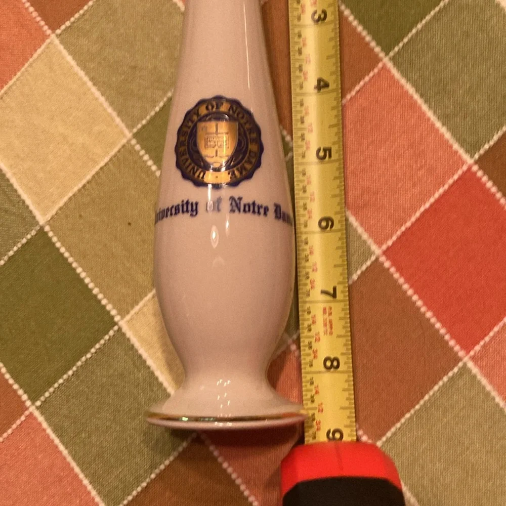 Vintage university of Notre Dame bud vase